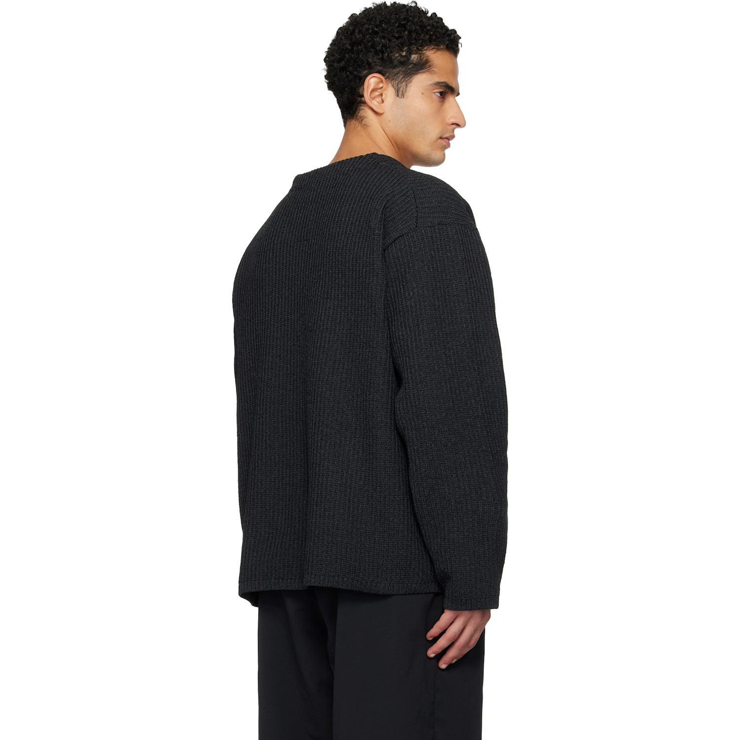  Nanamica Black Ooal 5g Zip Cardigan 