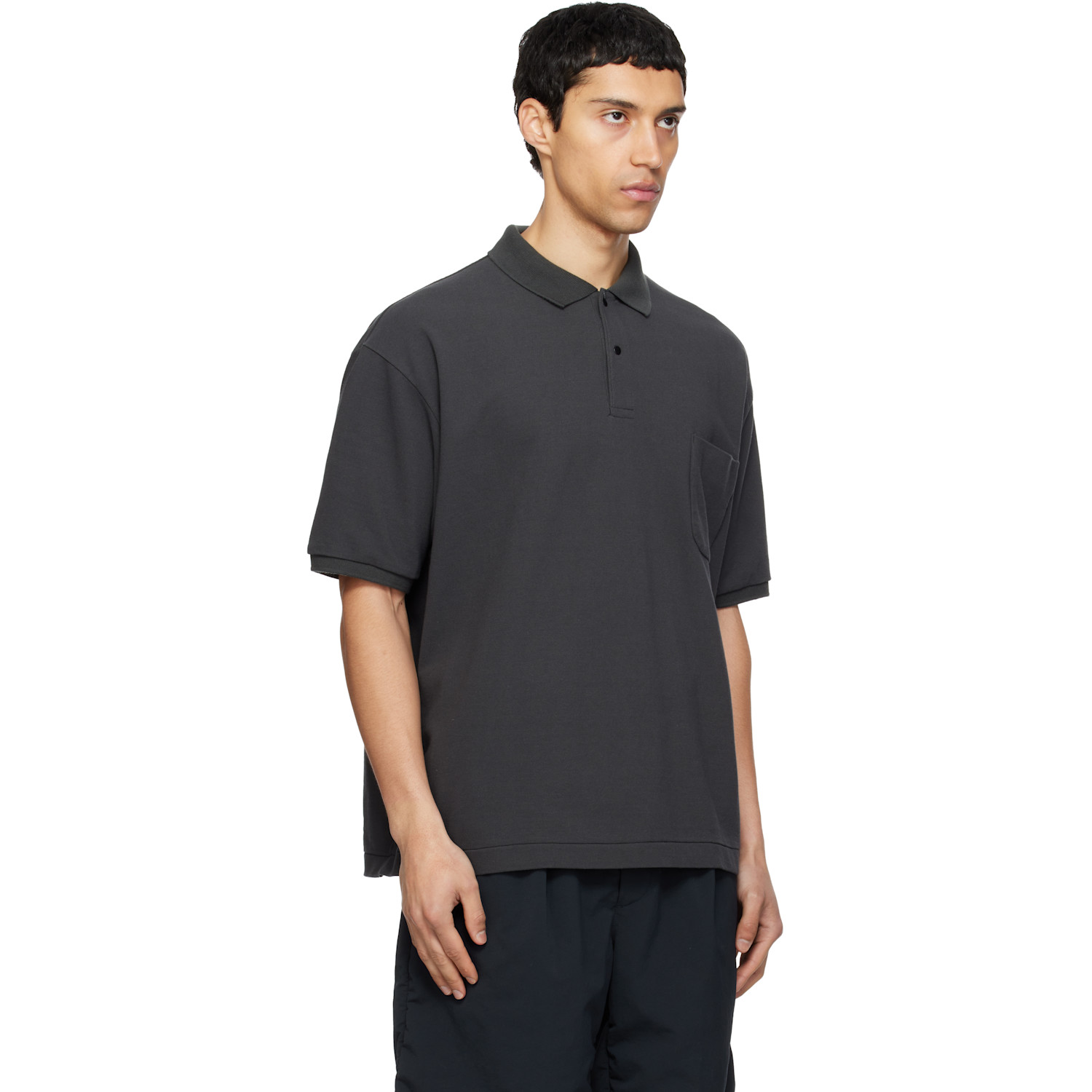  Nanamica Gray Short Sleeve Polo 