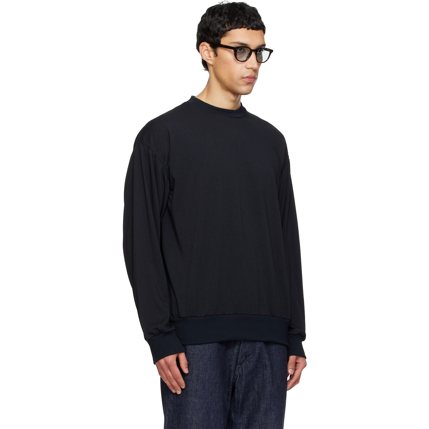  Nanamica Black Polyester Jersey L/s T-shirt 