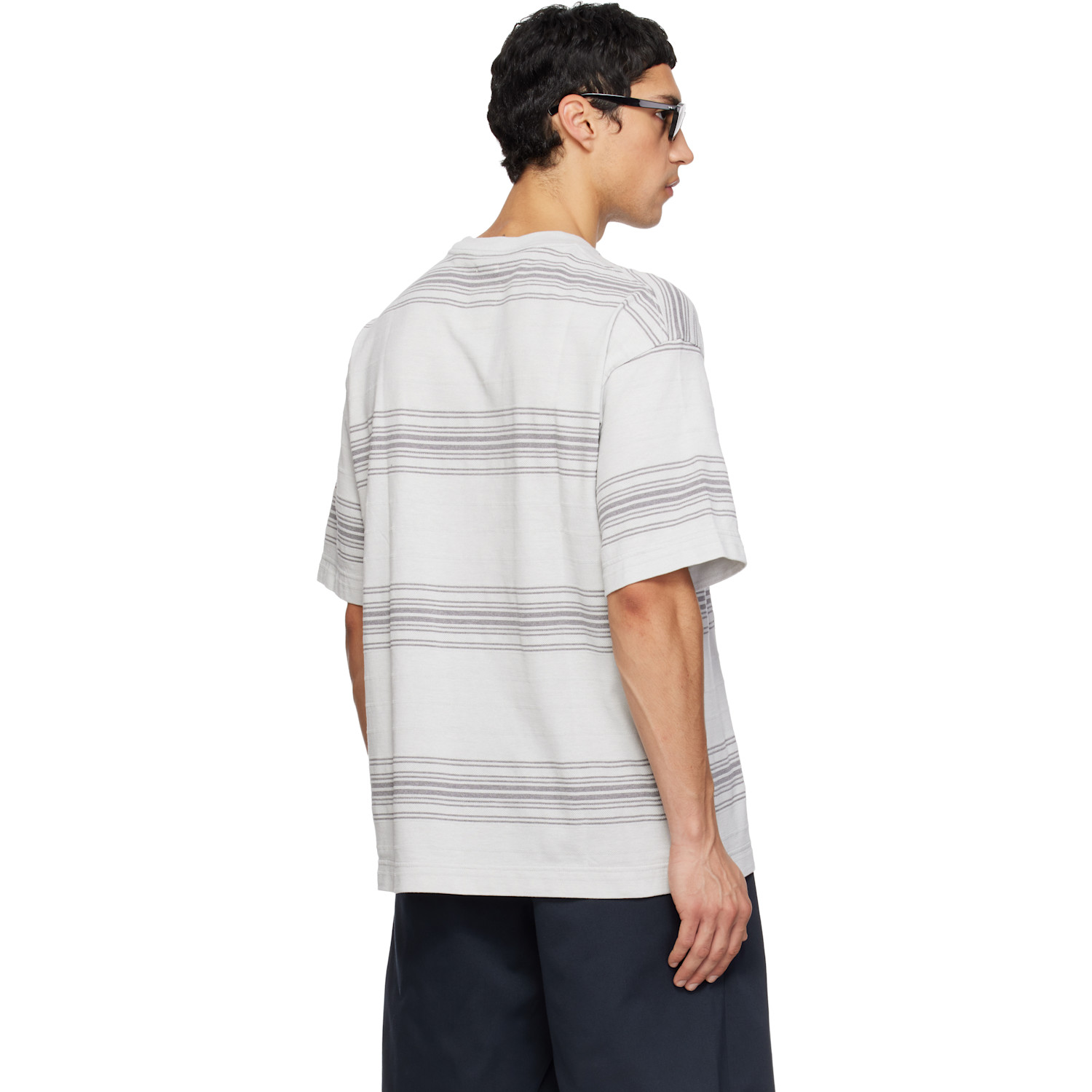  Nanamica Gray Stripe T-shirt 