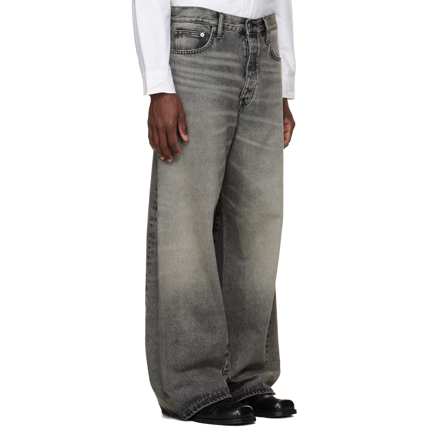 Sunflower Gray Super Wide Twist Jeans 
