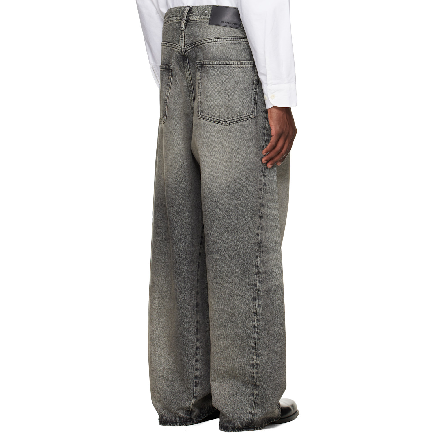  Sunflower Gray Super Wide Twist Jeans 