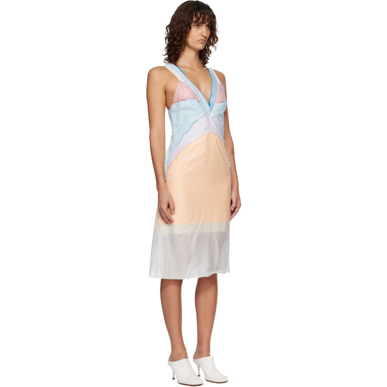  Edward Cuming Multicolor Chaos Midi Dress 