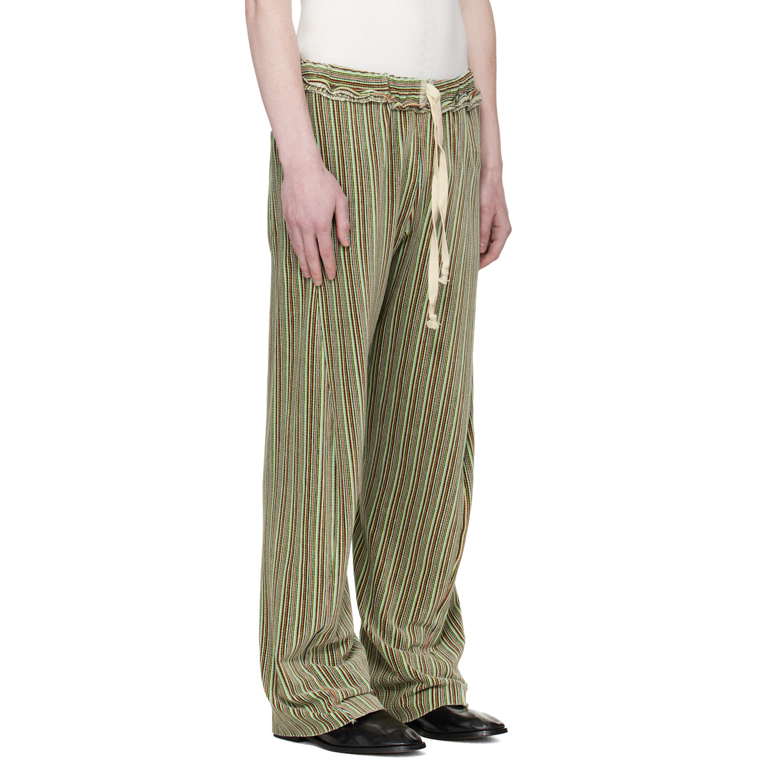  Edward Cuming Green Twisted Track Pants 