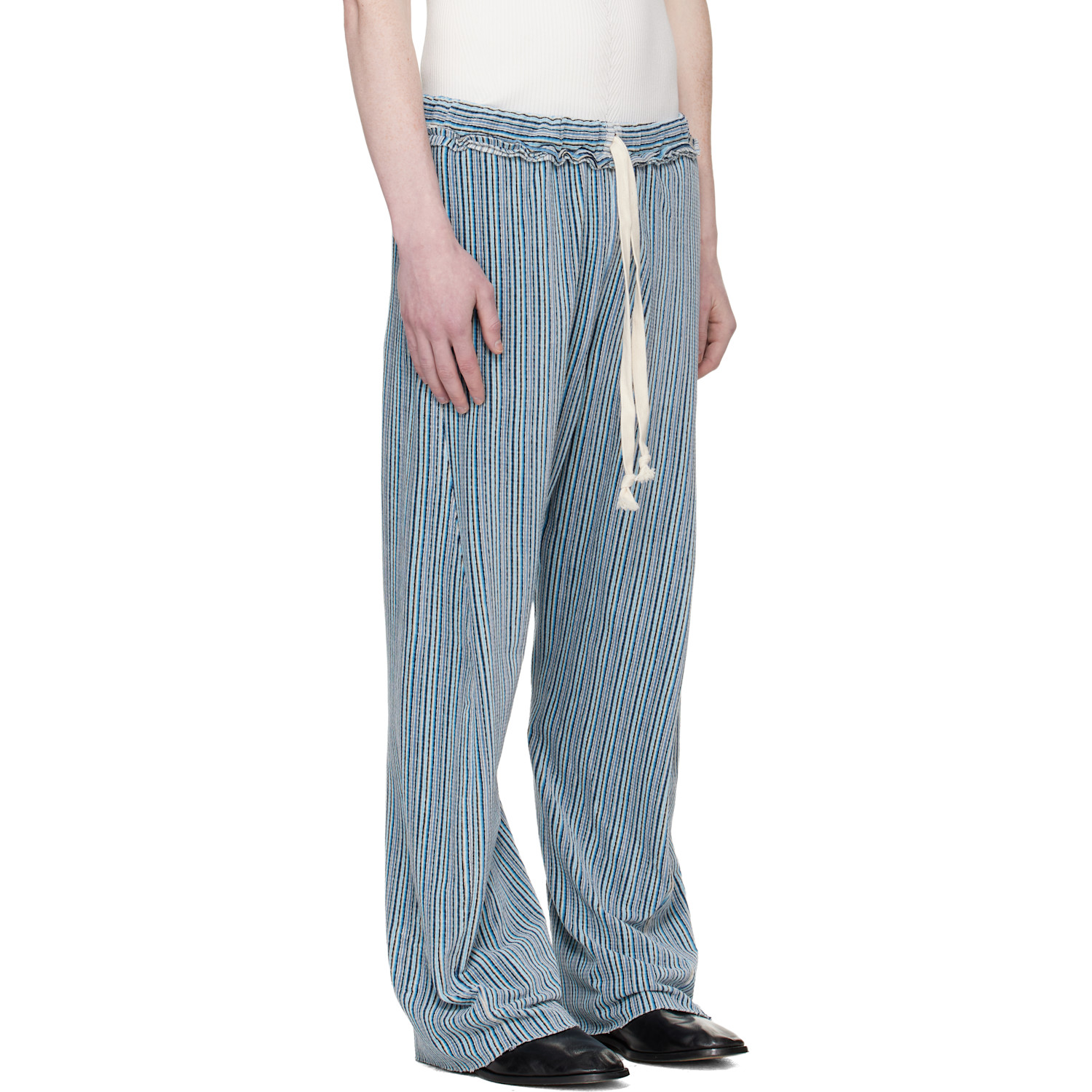  Edward Cuming Blue Twisted Track Pants 