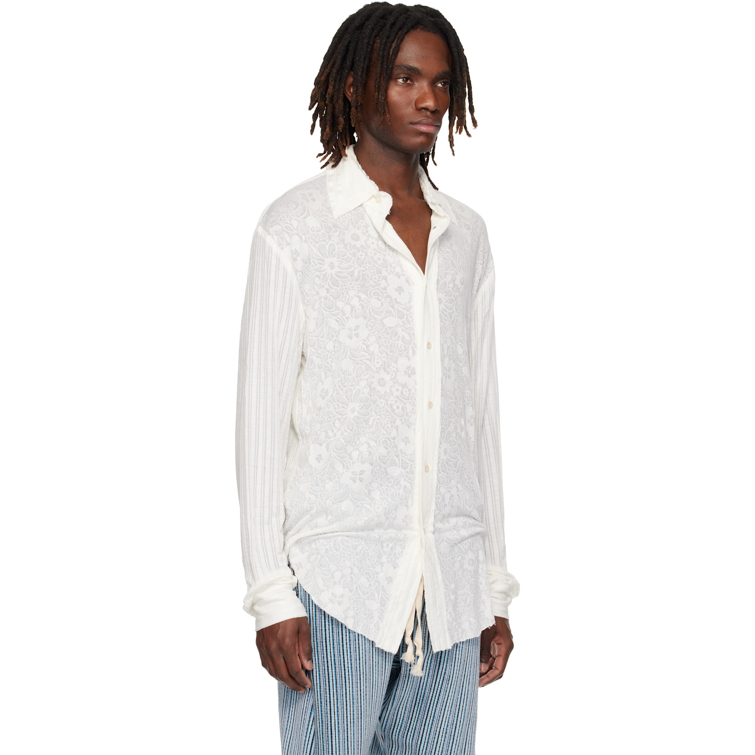  Edward Cuming Off-white Kitchen Curtain Shirt 