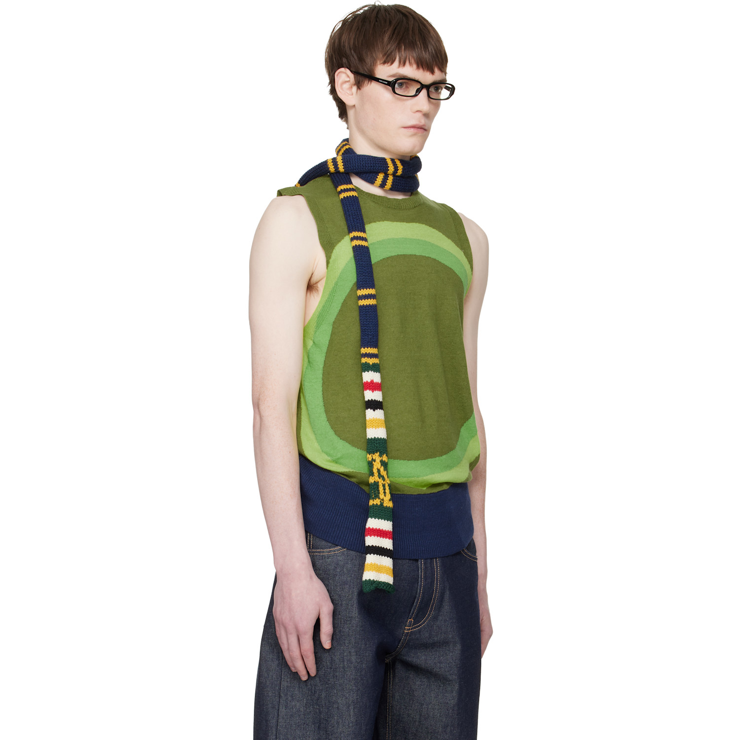  Edward Cuming Green Vortex Tank Top 