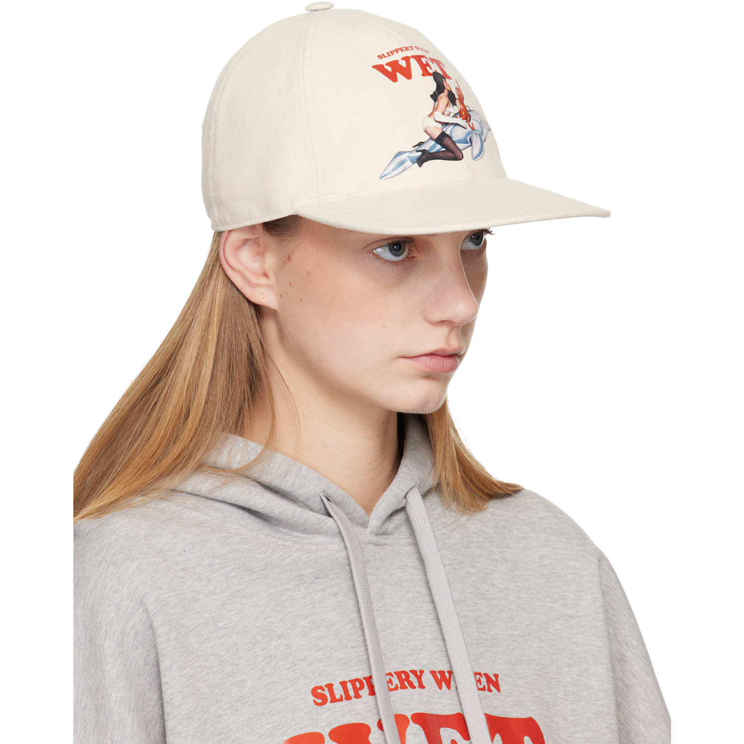  Stella Mccartney Off-white Jeff Koons Edition 'slippery When Wet' Cap 