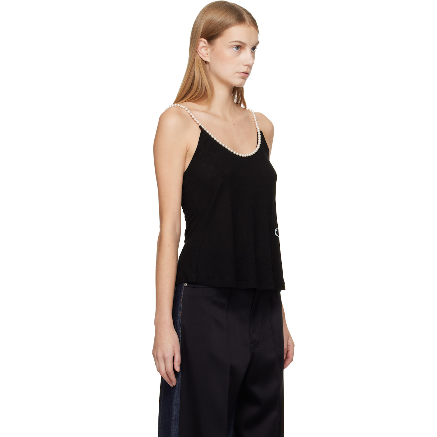  Stella Mccartney Black Pearl Embroidery Top 