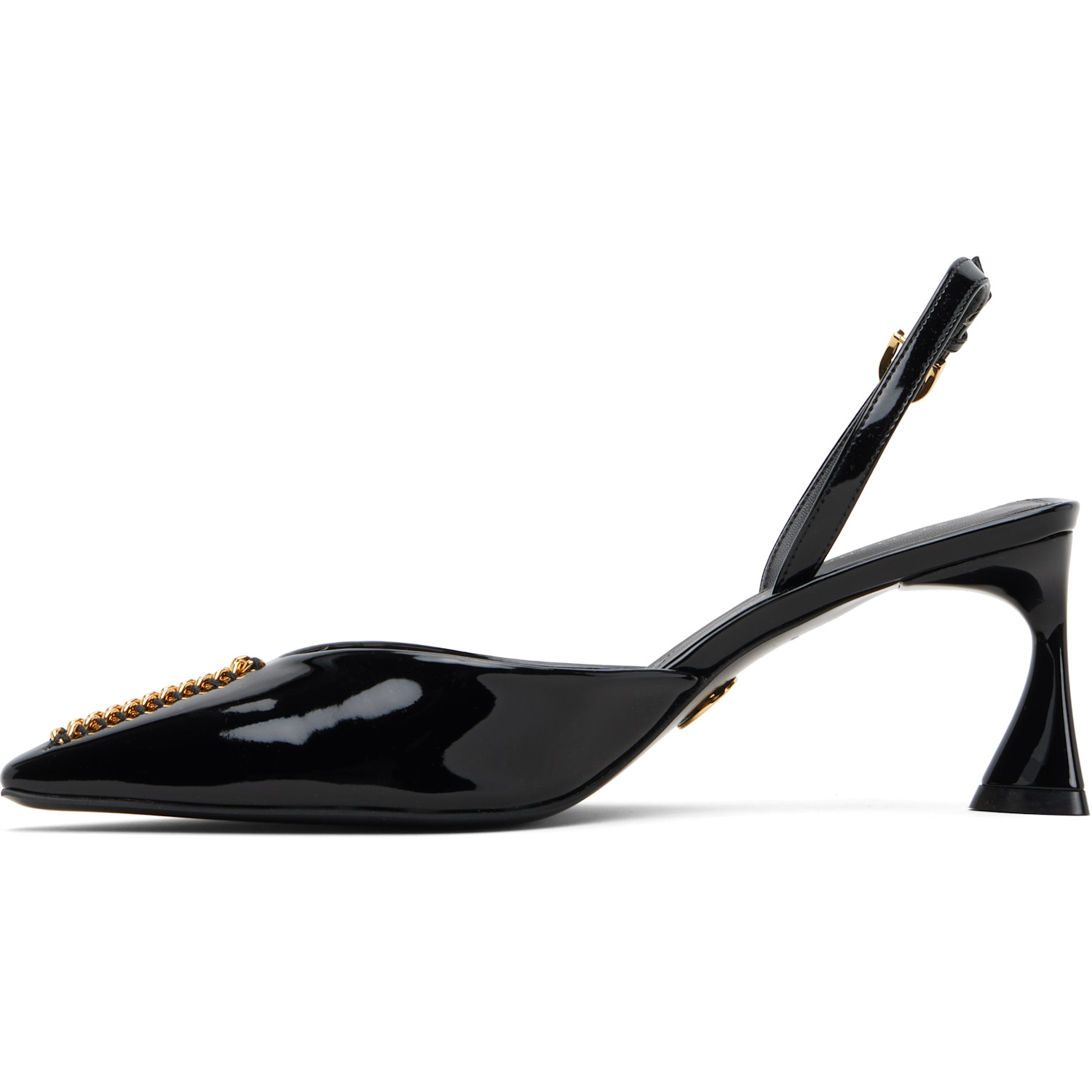  Stella Mccartney Black Elsa Patent Slingback Heels 