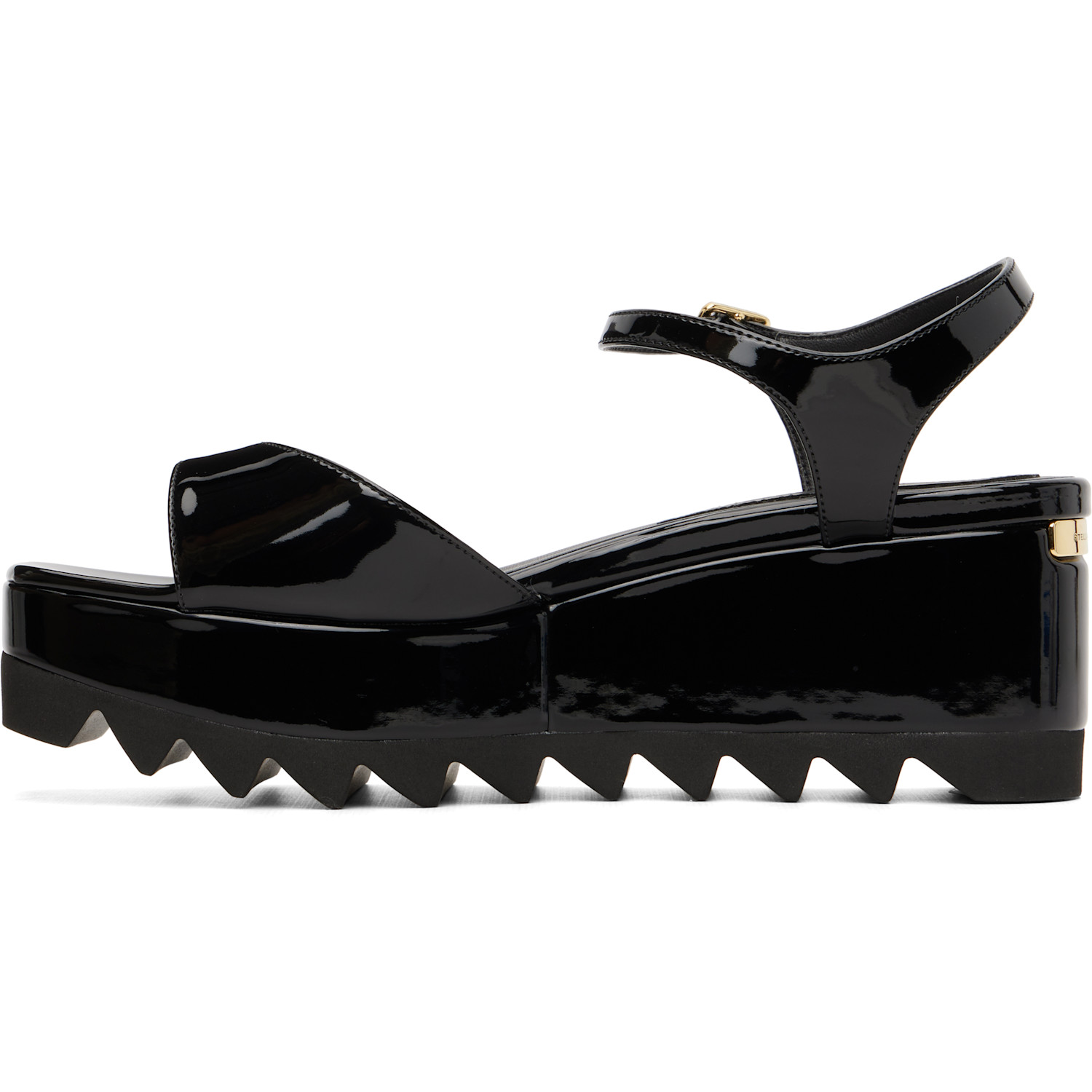  Stella Mccartney Black Elyse Patent Platform Sandals 