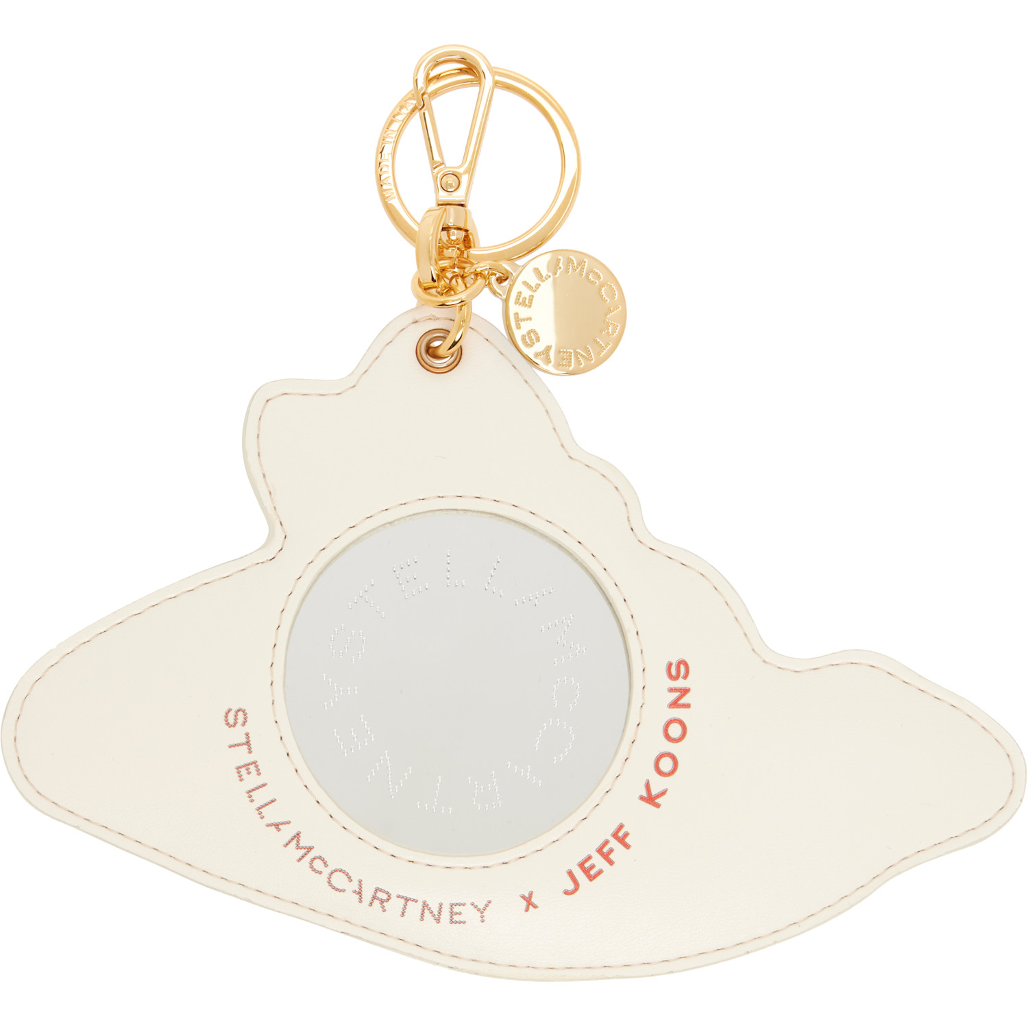  Stella Mccartney White Jeff Koons Edition 'slippery When Wet' Keychain 