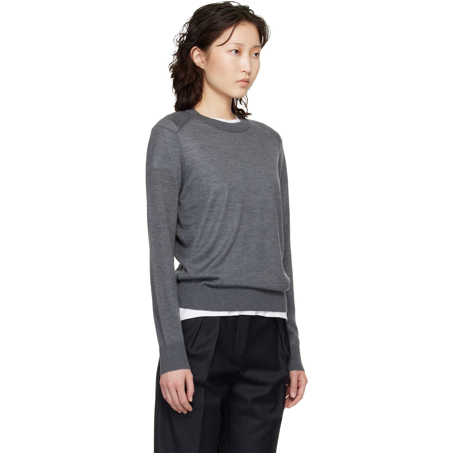  Loulou De Saison Gray Ditto Fluid Sweater 