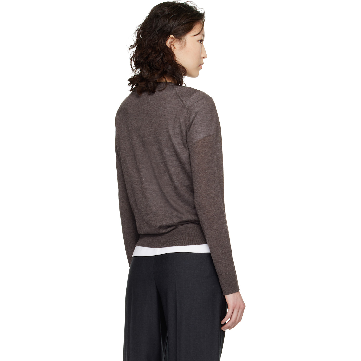  Loulou De Saison Brown Ditto Fluid Sweater 