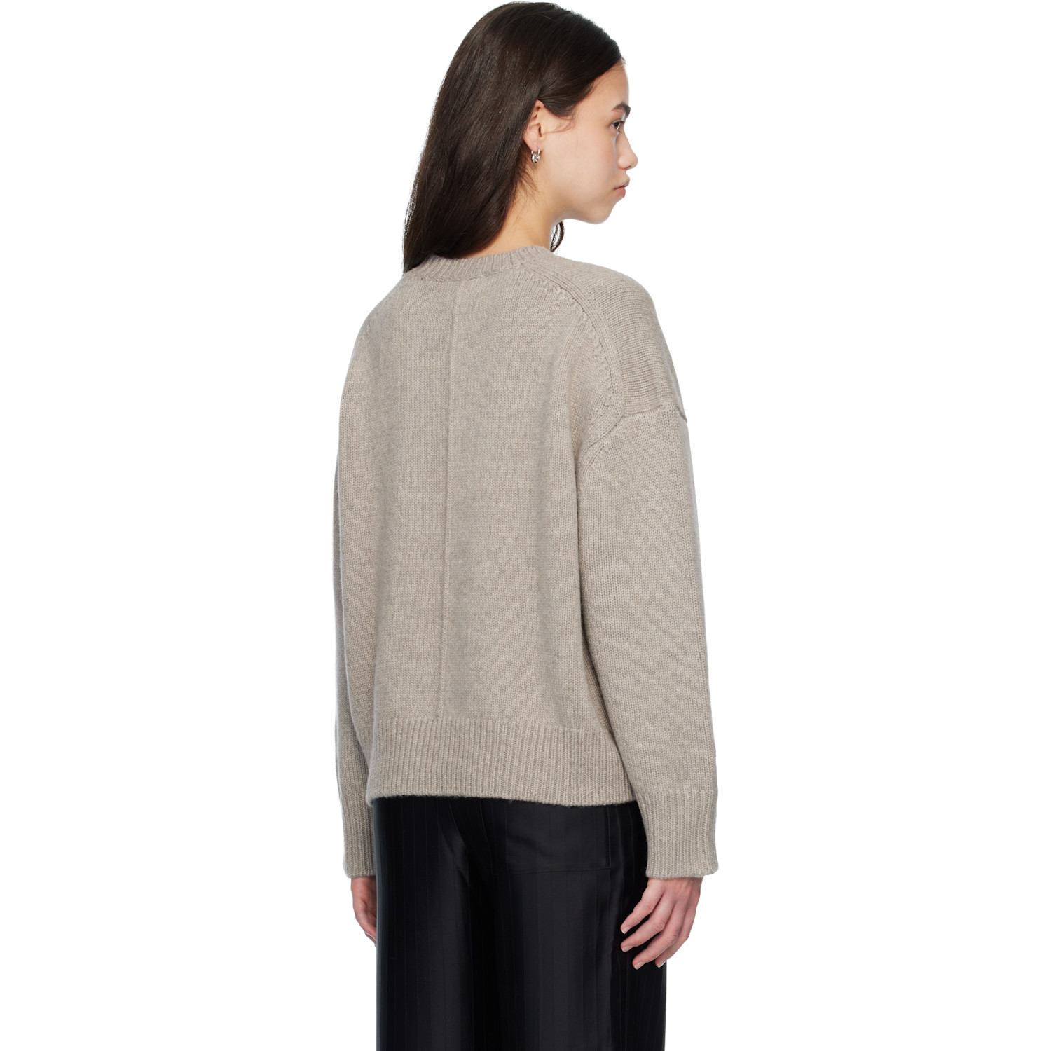  Loulou De Saison Taupe Pia Oversized Cashmere Sweater 