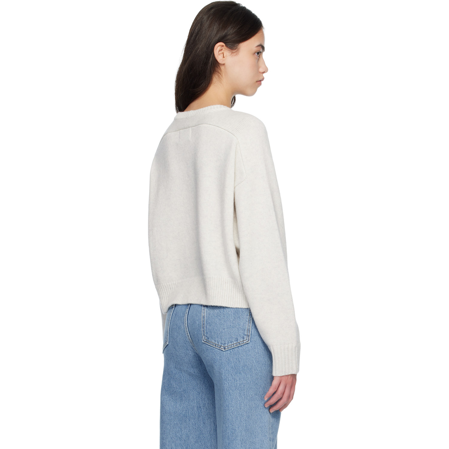  Loulou De Saison Gray Bruzzi Lds Cropped Sweater 