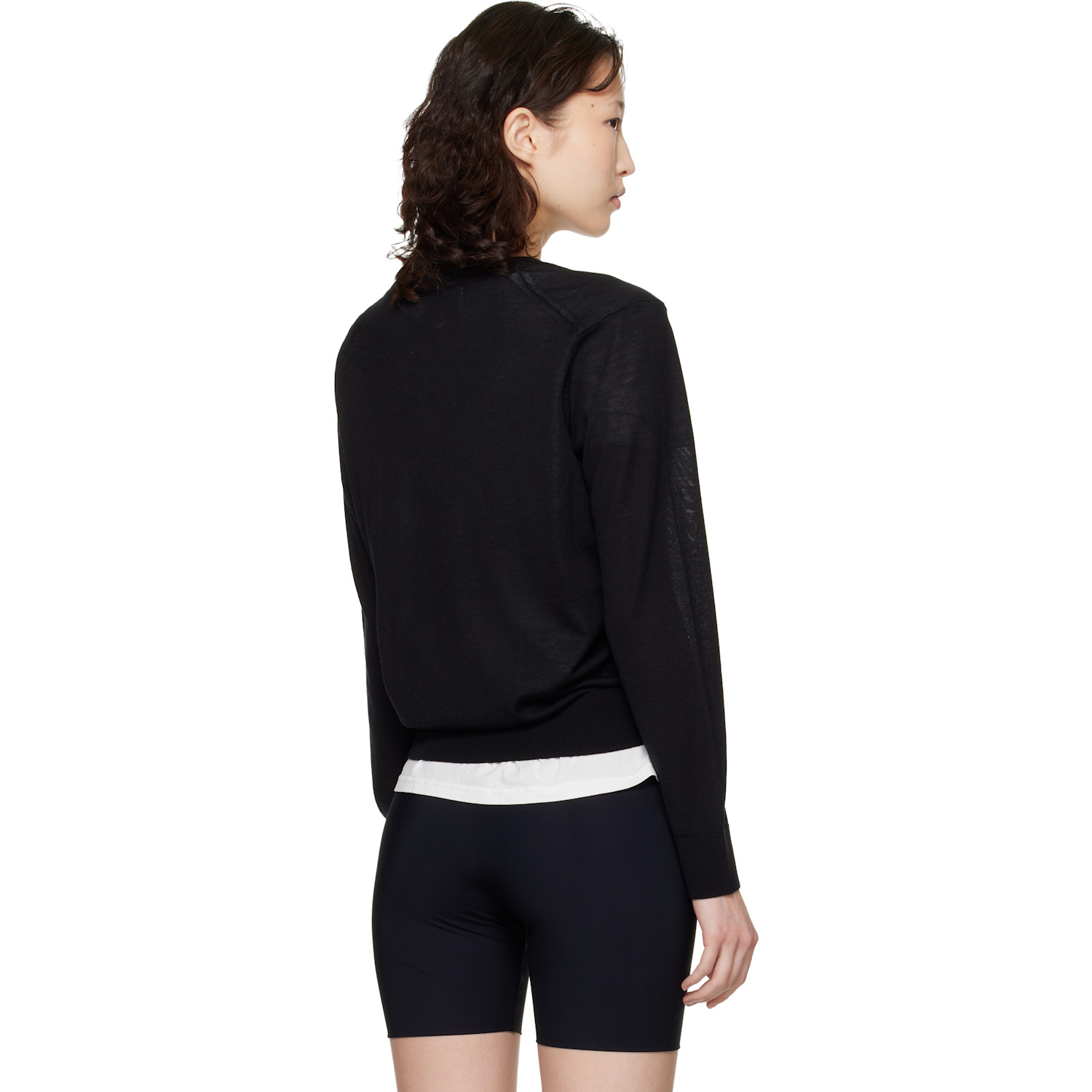  Loulou De Saison Black Julio Lds Fluid Cashmere Sweater 
