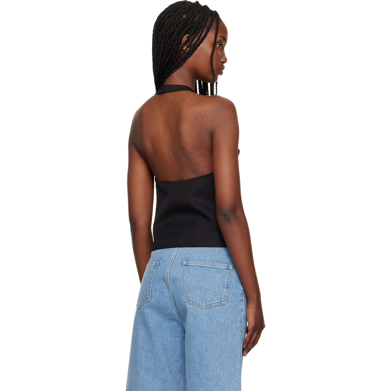  Loulou De Saison Black Sami Halter Blouse 