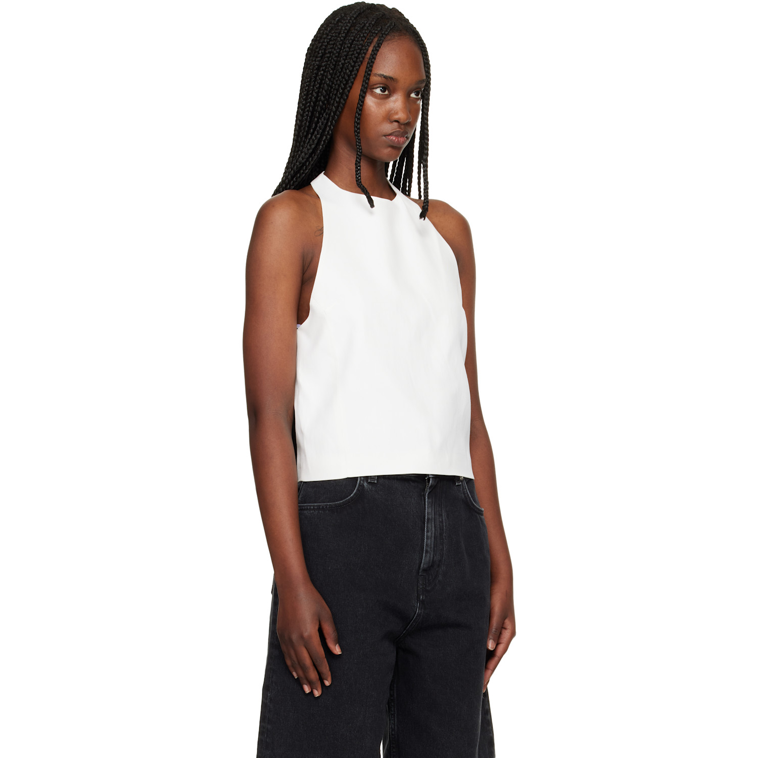  Loulou De Saison White Sami Halter Blouse 