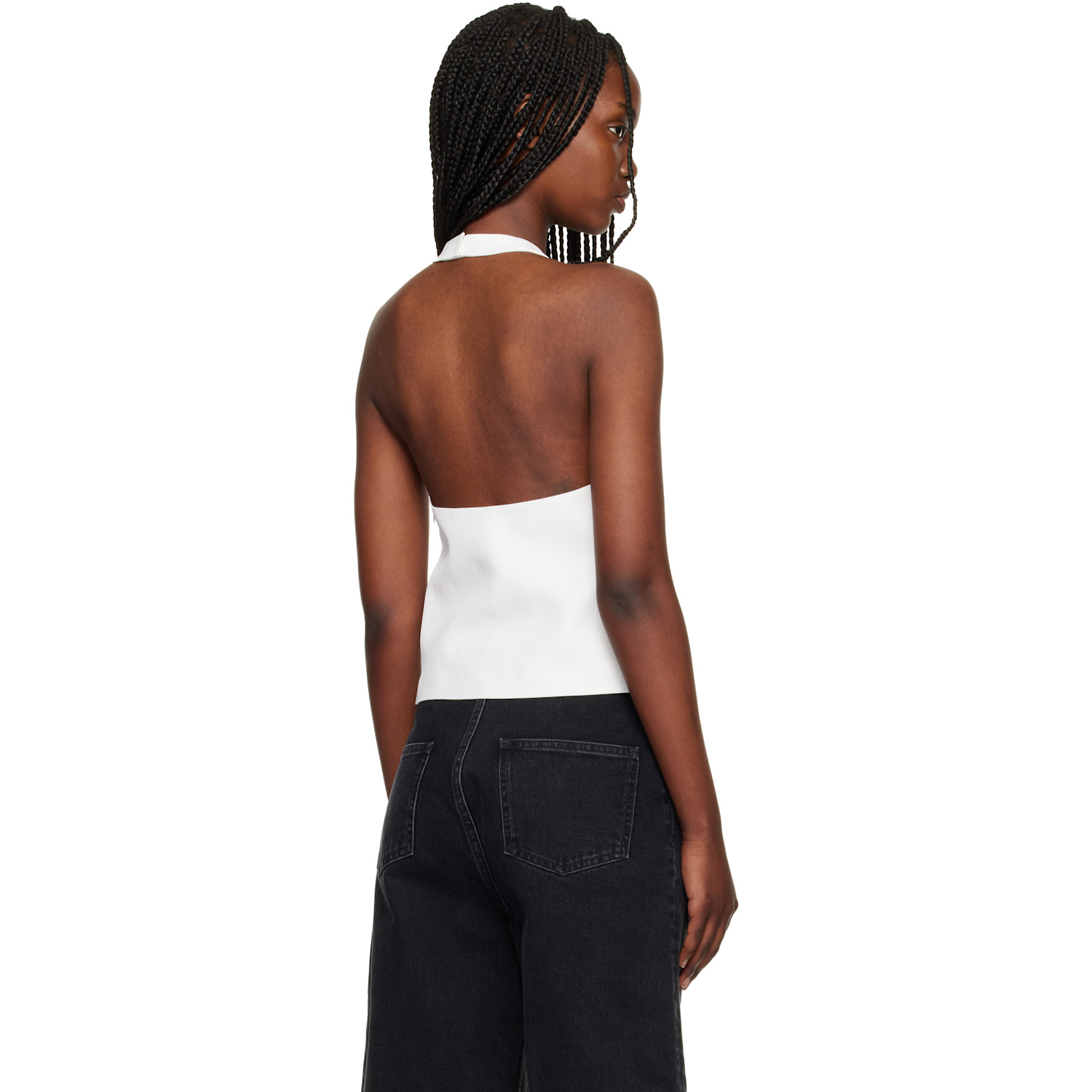  Loulou De Saison White Sami Halter Blouse 