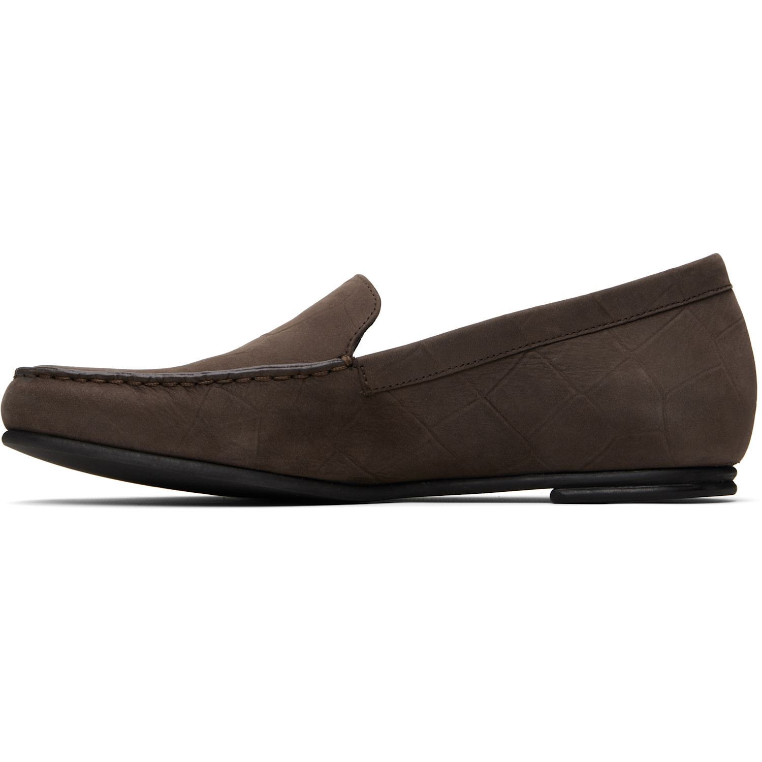  Loulou De Saison Brown Pesaro Soft Suede Loafers 