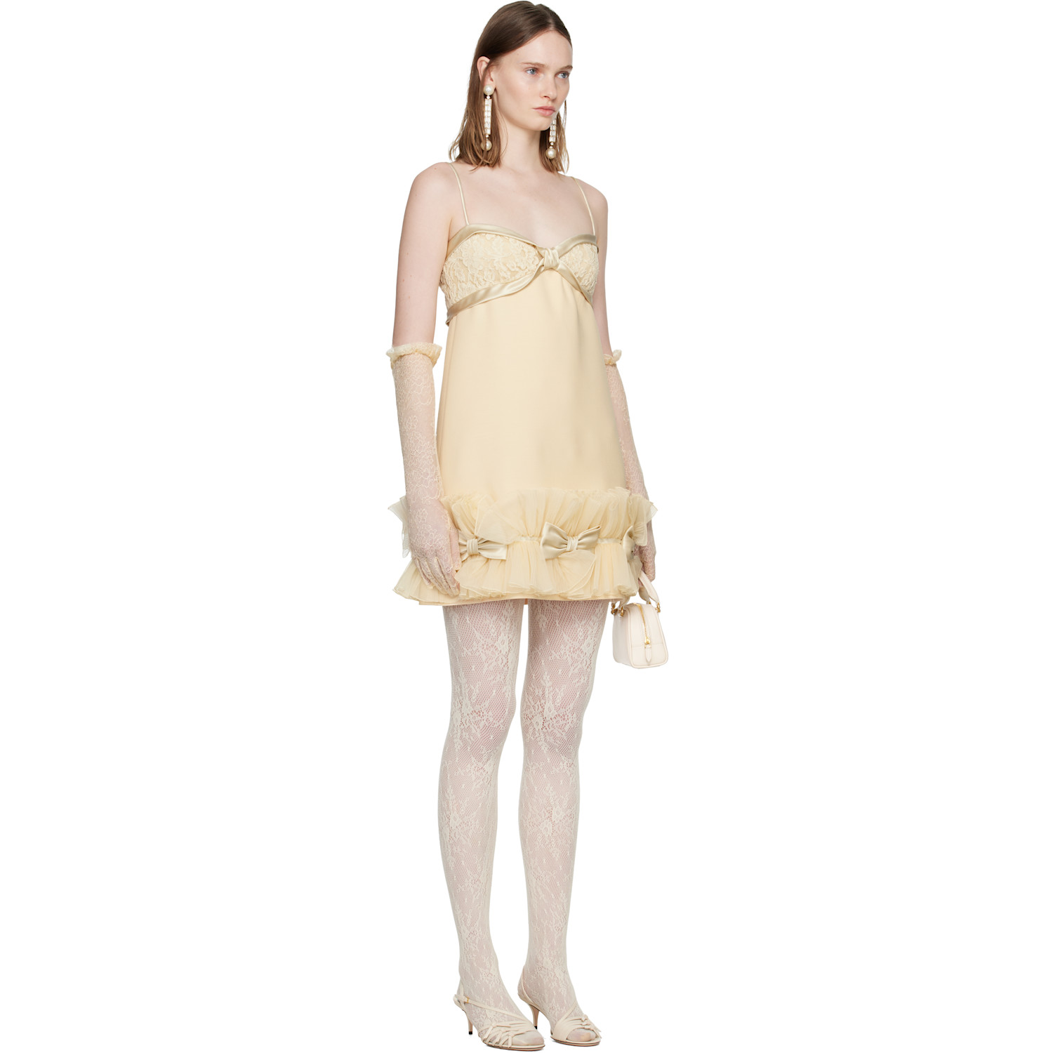  Valentino Beige Silk Minidress 