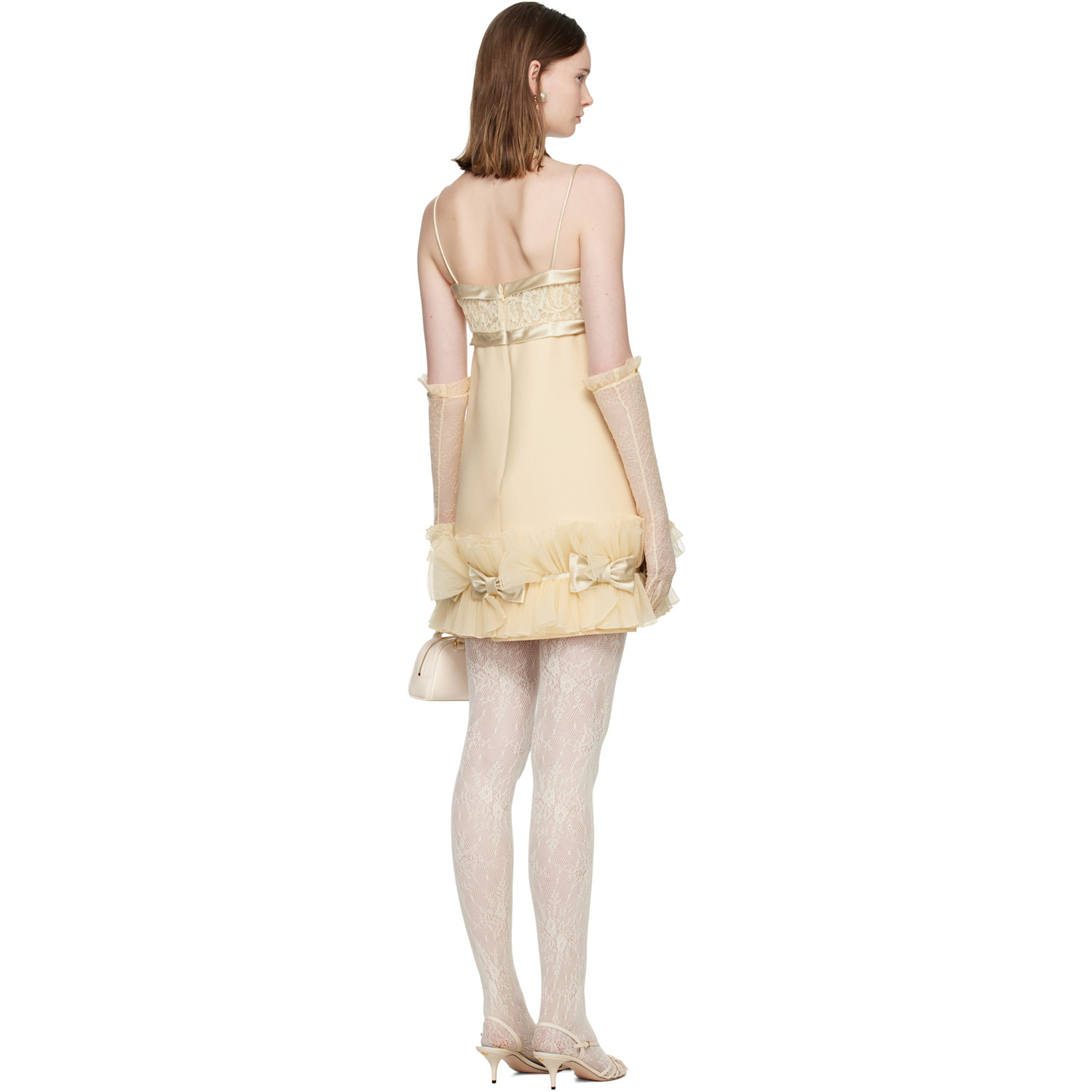  Valentino Beige Silk Minidress 