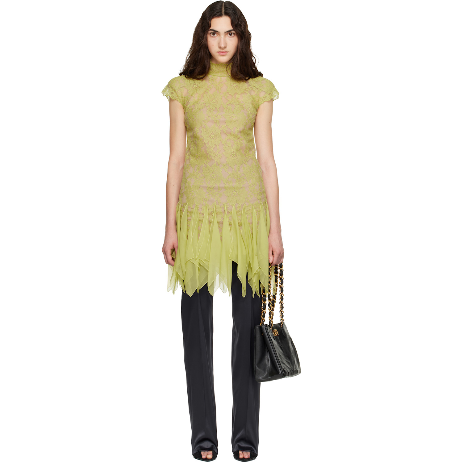 Valentino Green Lace Minidress