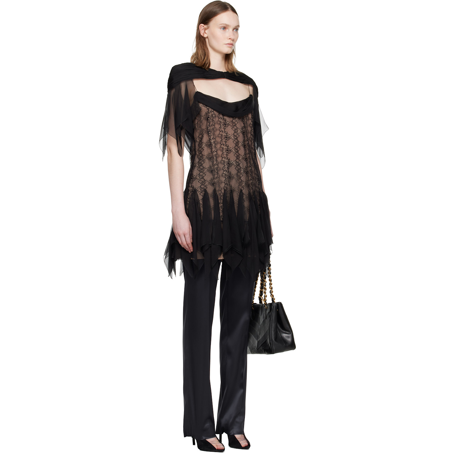  Valentino Black Lace Minidress 