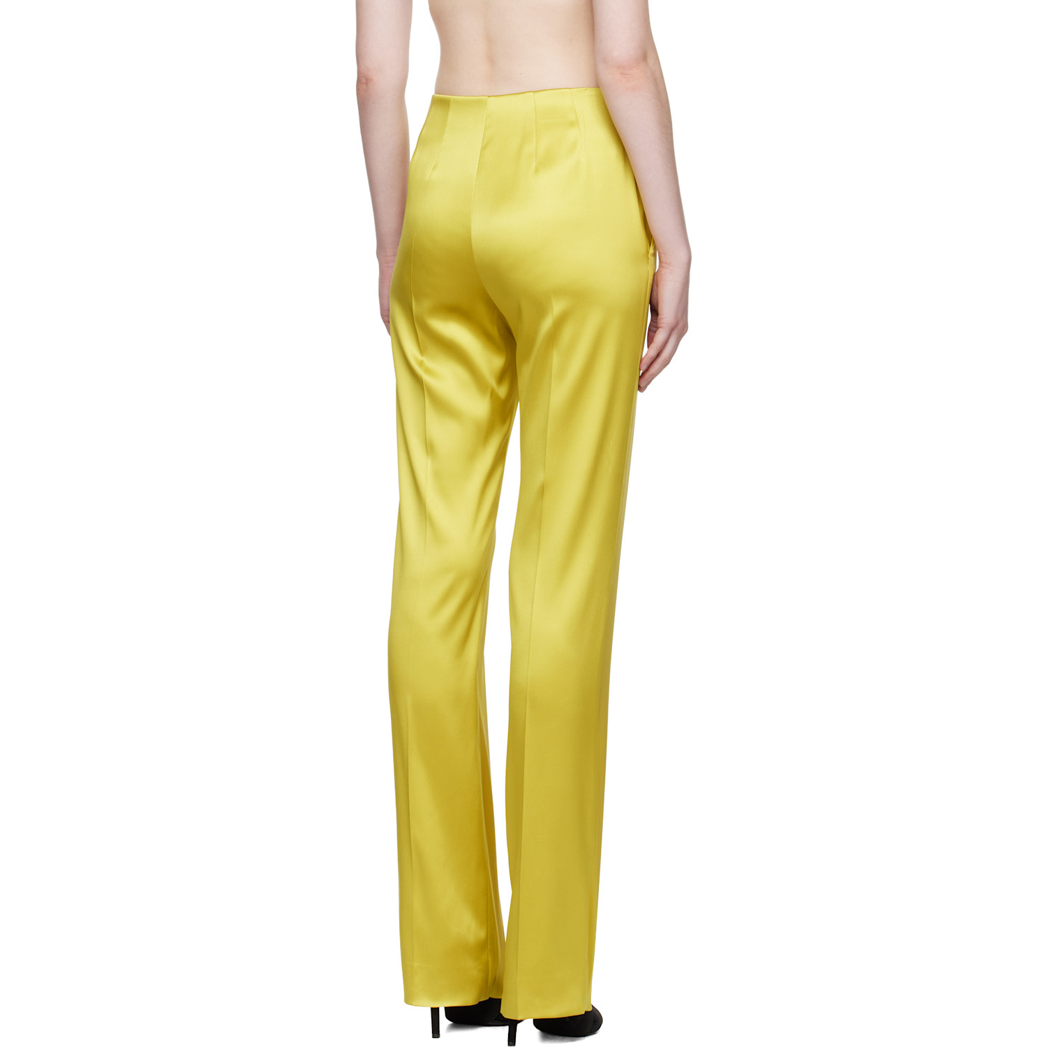 Valentino Yellow Double Duchesse Stretch Trousers 