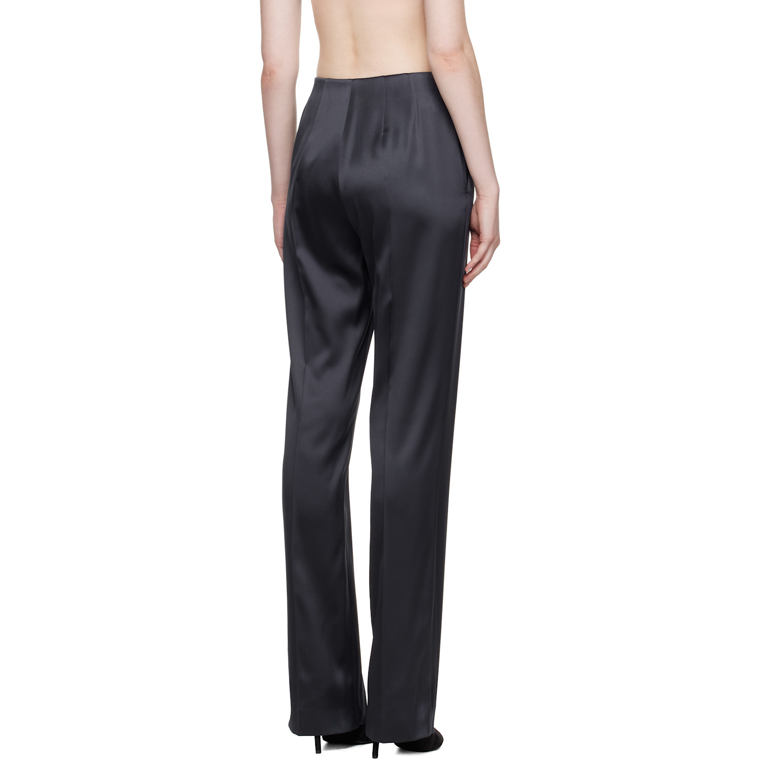  Valentino Gray Double Duchesse Stretch Trousers 