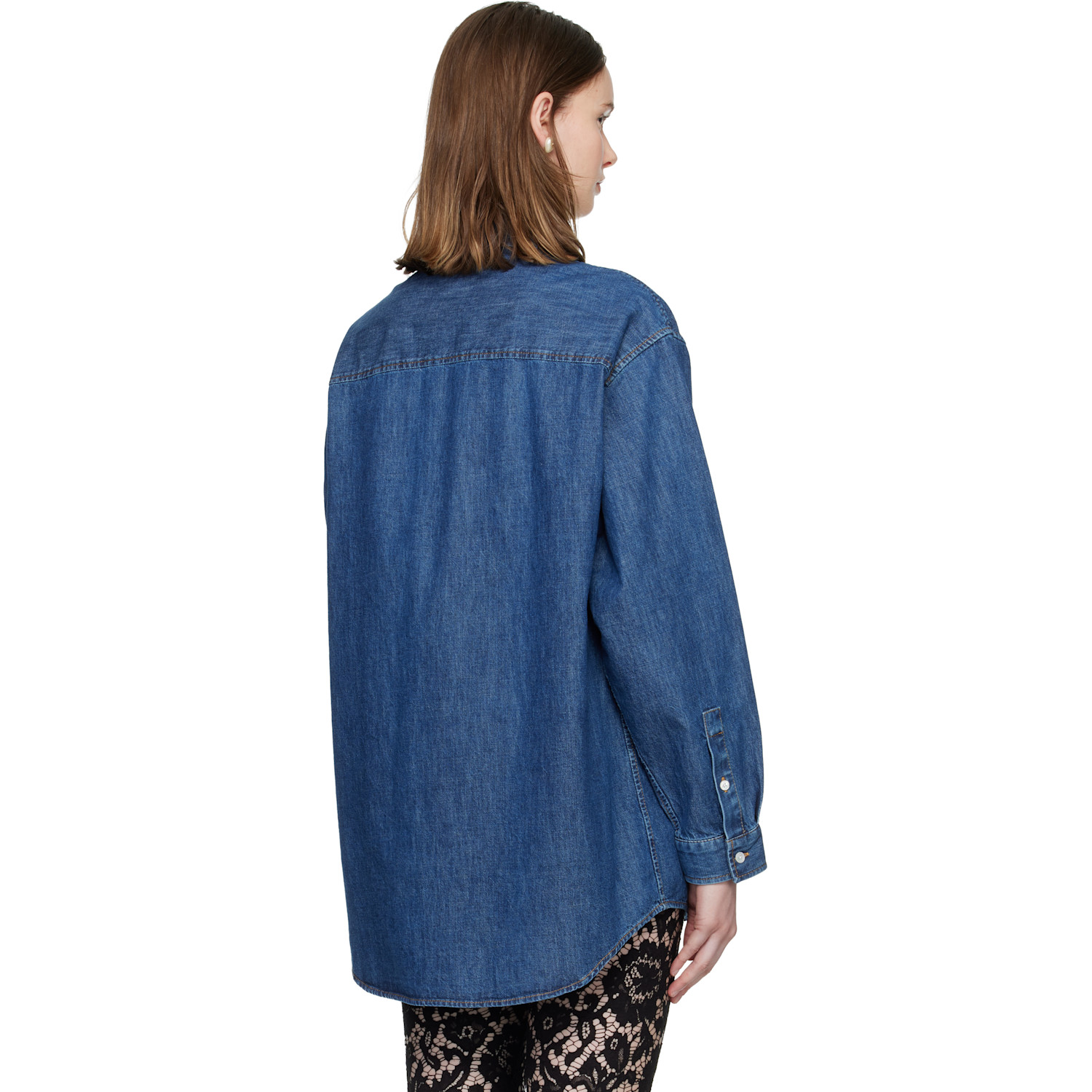  Valentino Navy Chambray Shirt 