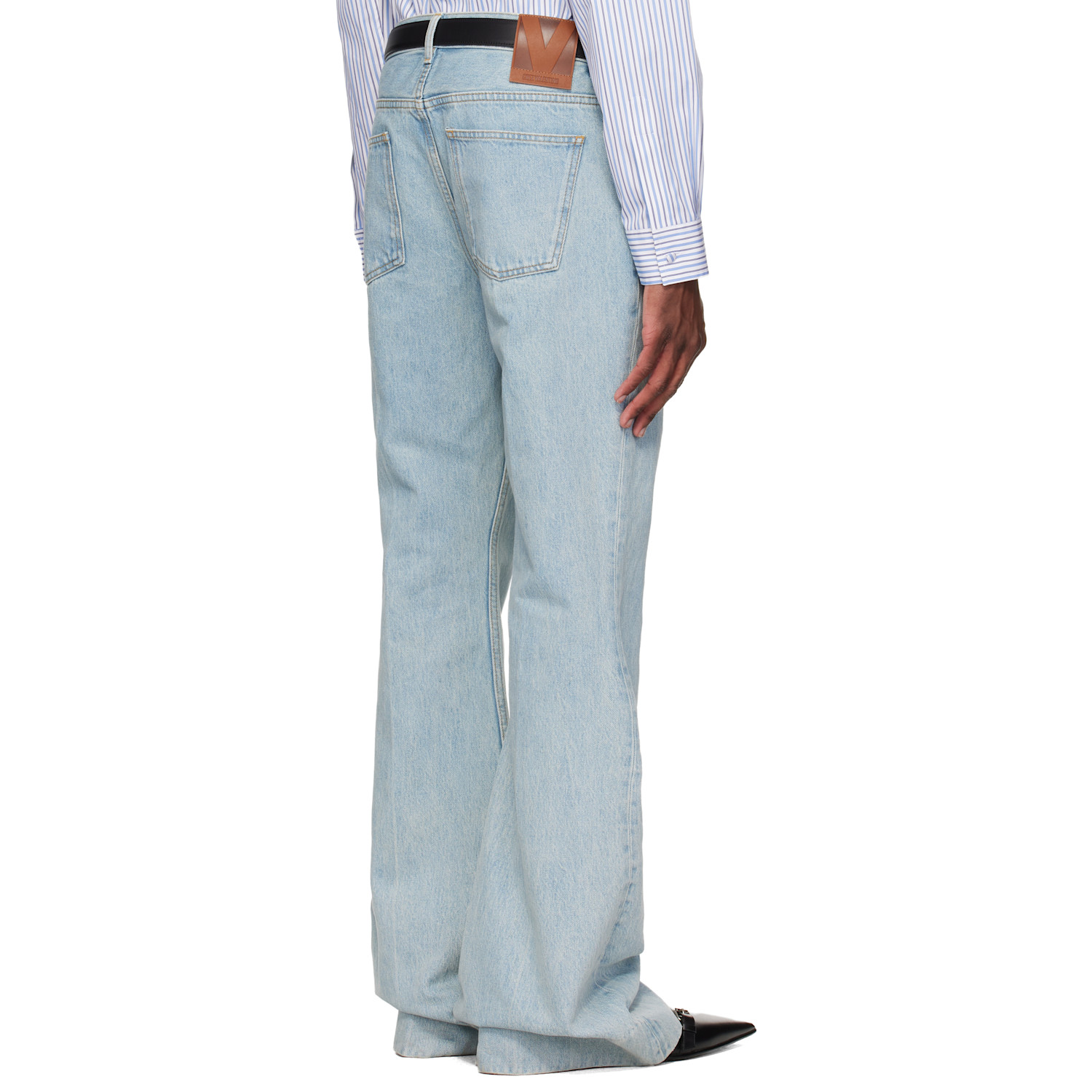  Valentino Blue 5 Pocket Flare Jeans 