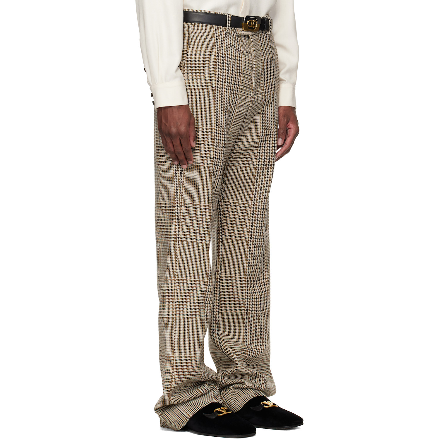  Valentino Beige Rolled Cuff Trousers 