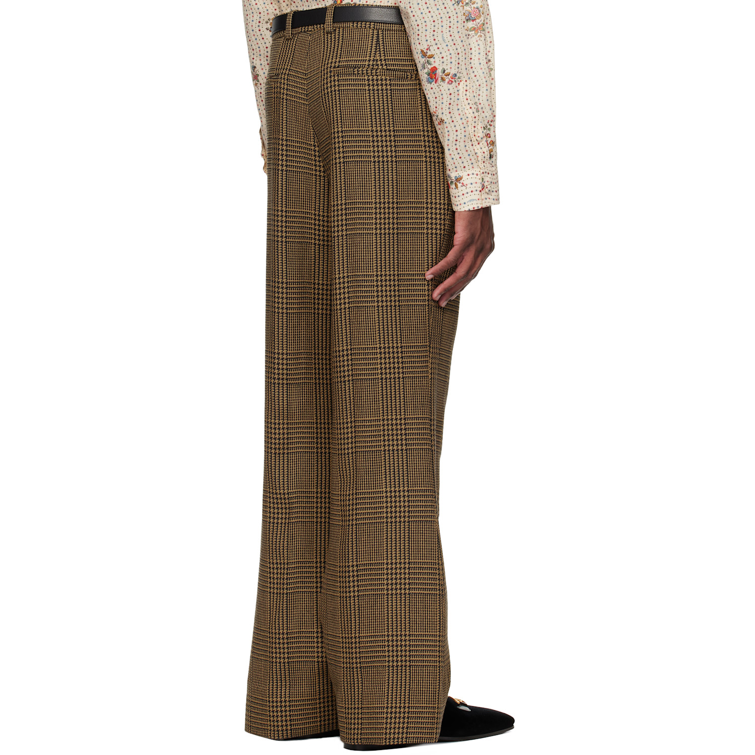  Valentino Brown Glen Check Trousers 