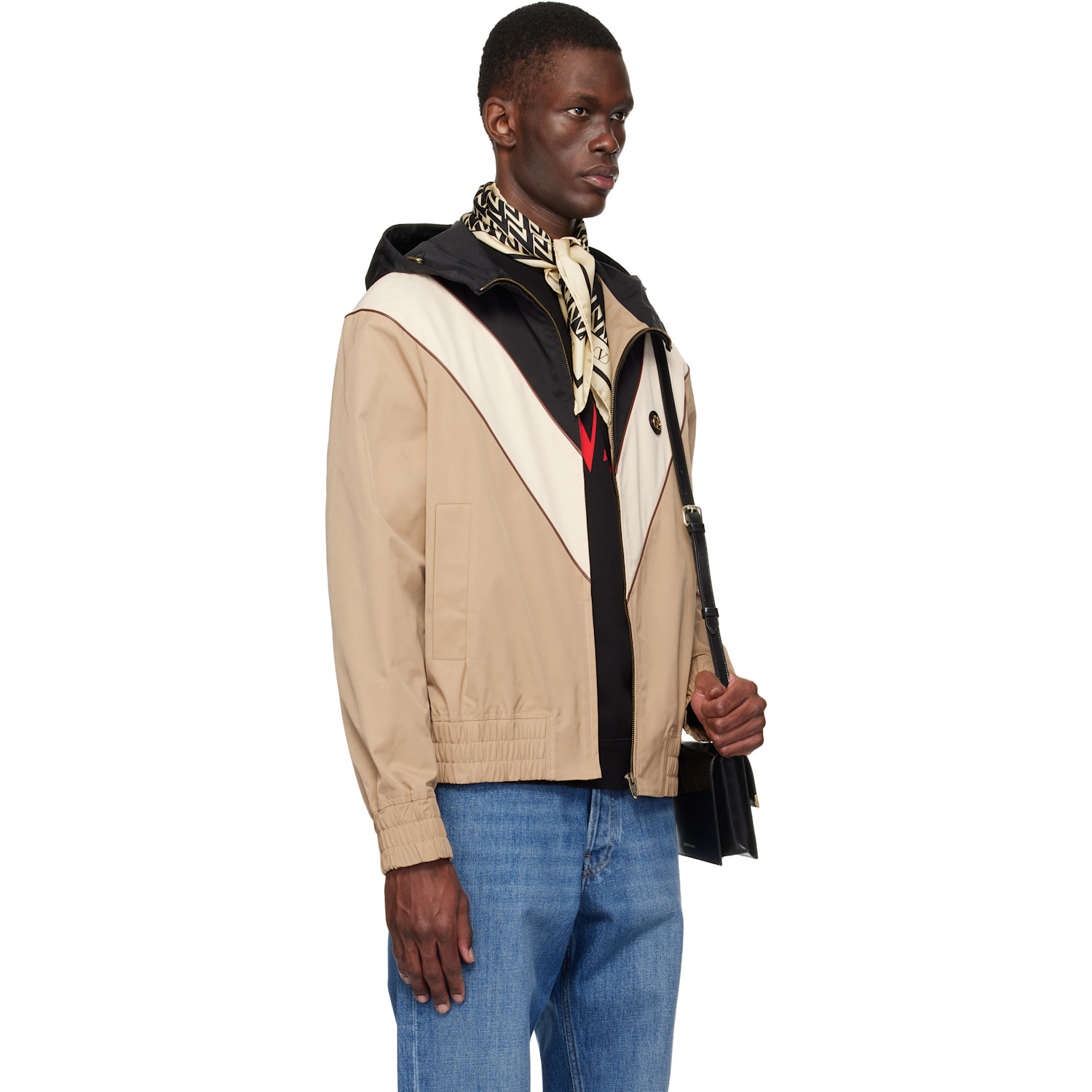  Valentino Beige Vlogo Signature Jacket 