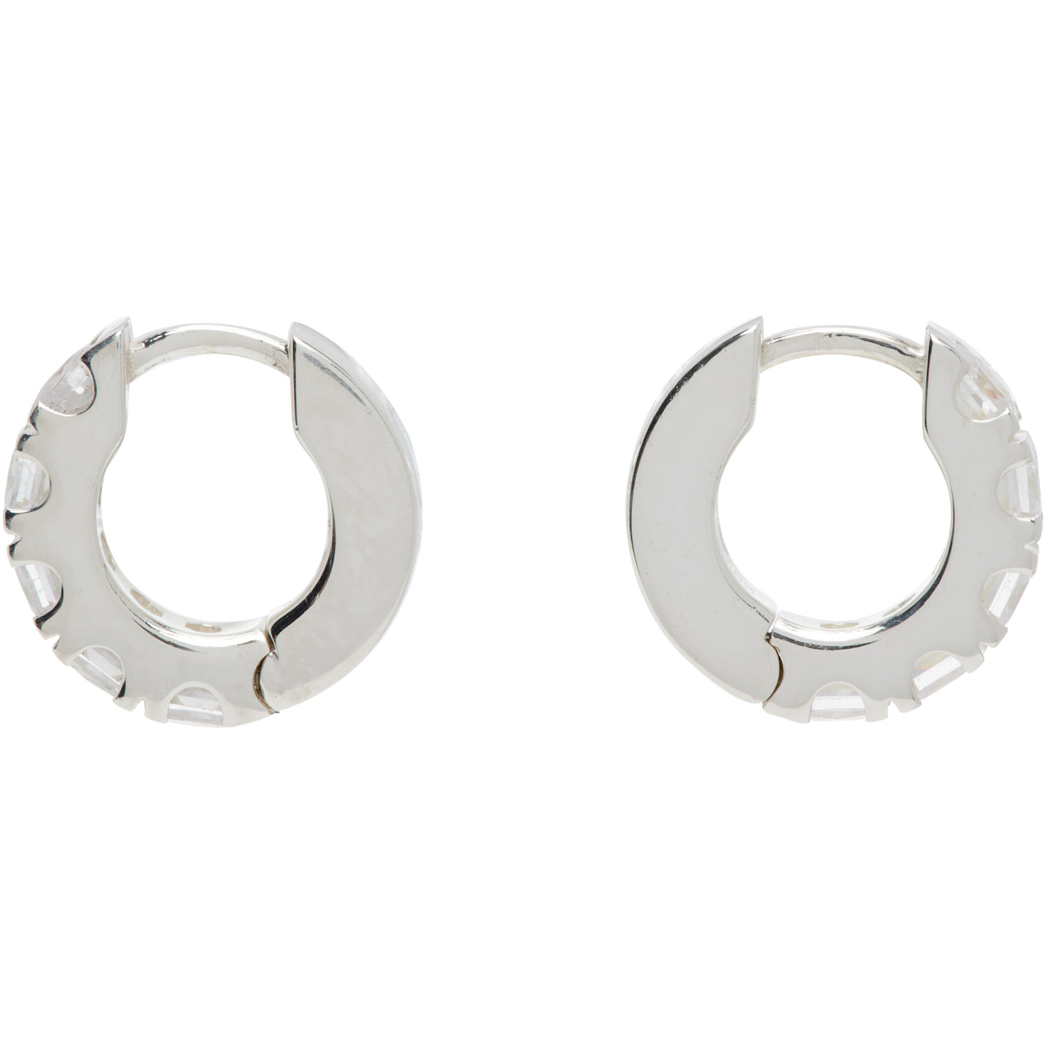 Hatton Labs Facet Hoop Earrings In Metallic