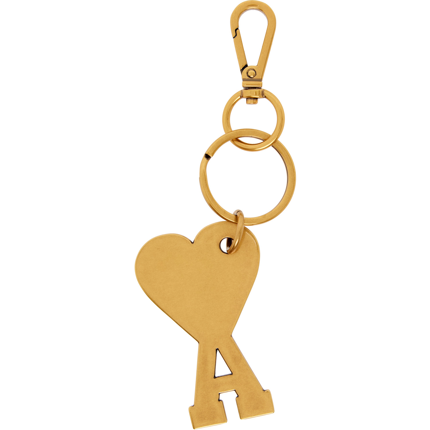  Ami Paris Gold Ami De Coeur Keychain 