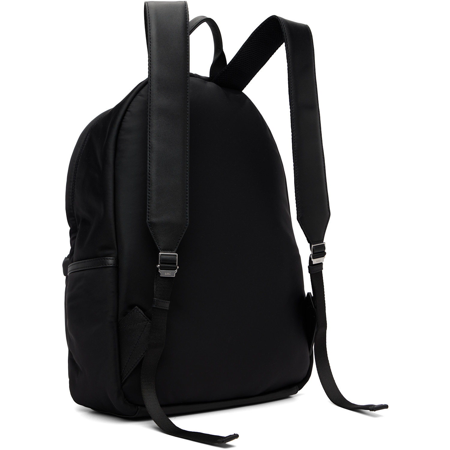  Ami Paris Black Nylon Marcel Backpack 