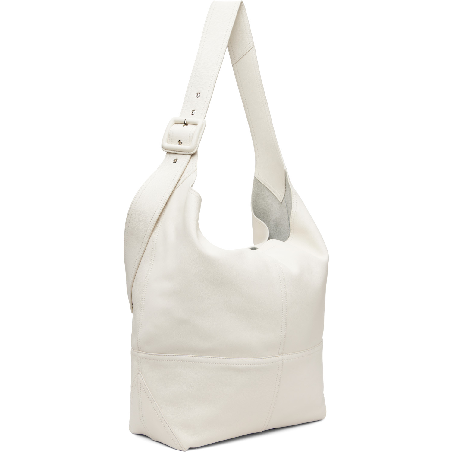  Ami Paris White Taurillon Leather Etienne Crossbody Bag 