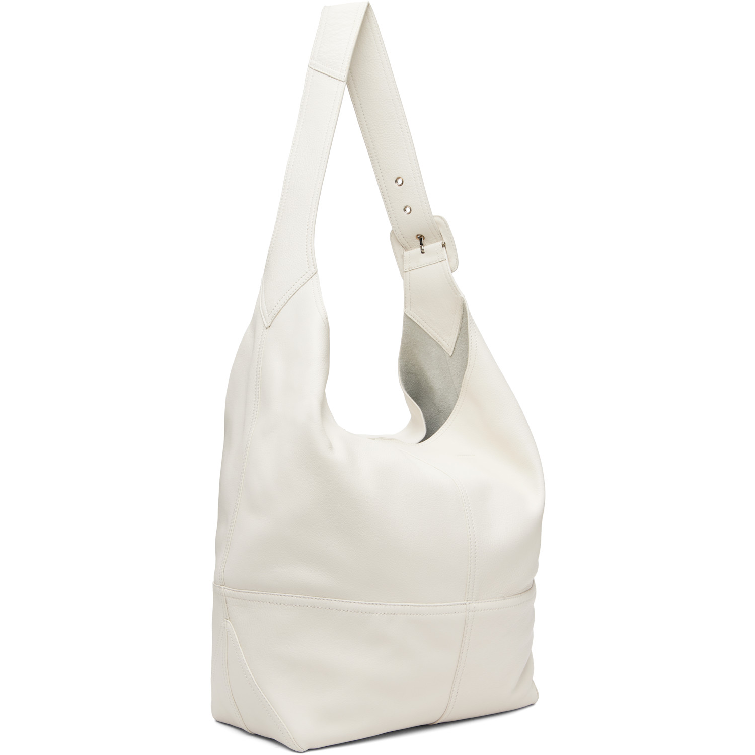  Ami Paris White Taurillon Leather Etienne Crossbody Bag 