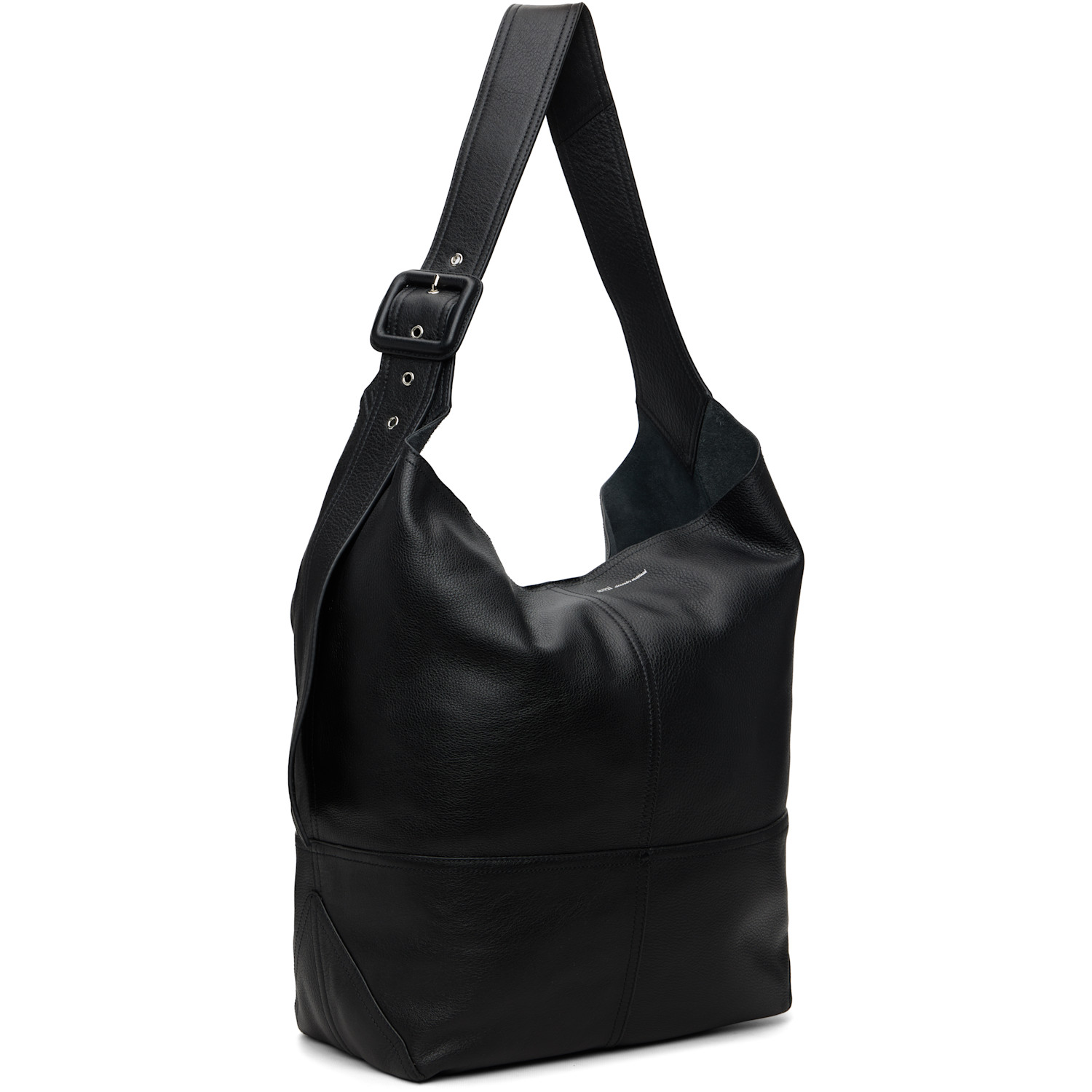  Ami Paris Black Taurillon Leather Etienne Crossbody Bag 