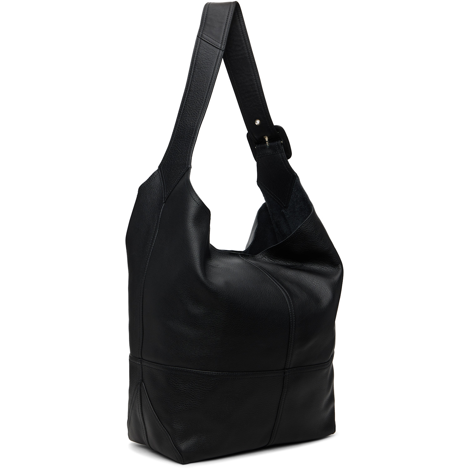  Ami Paris Black Taurillon Leather Etienne Crossbody Bag 