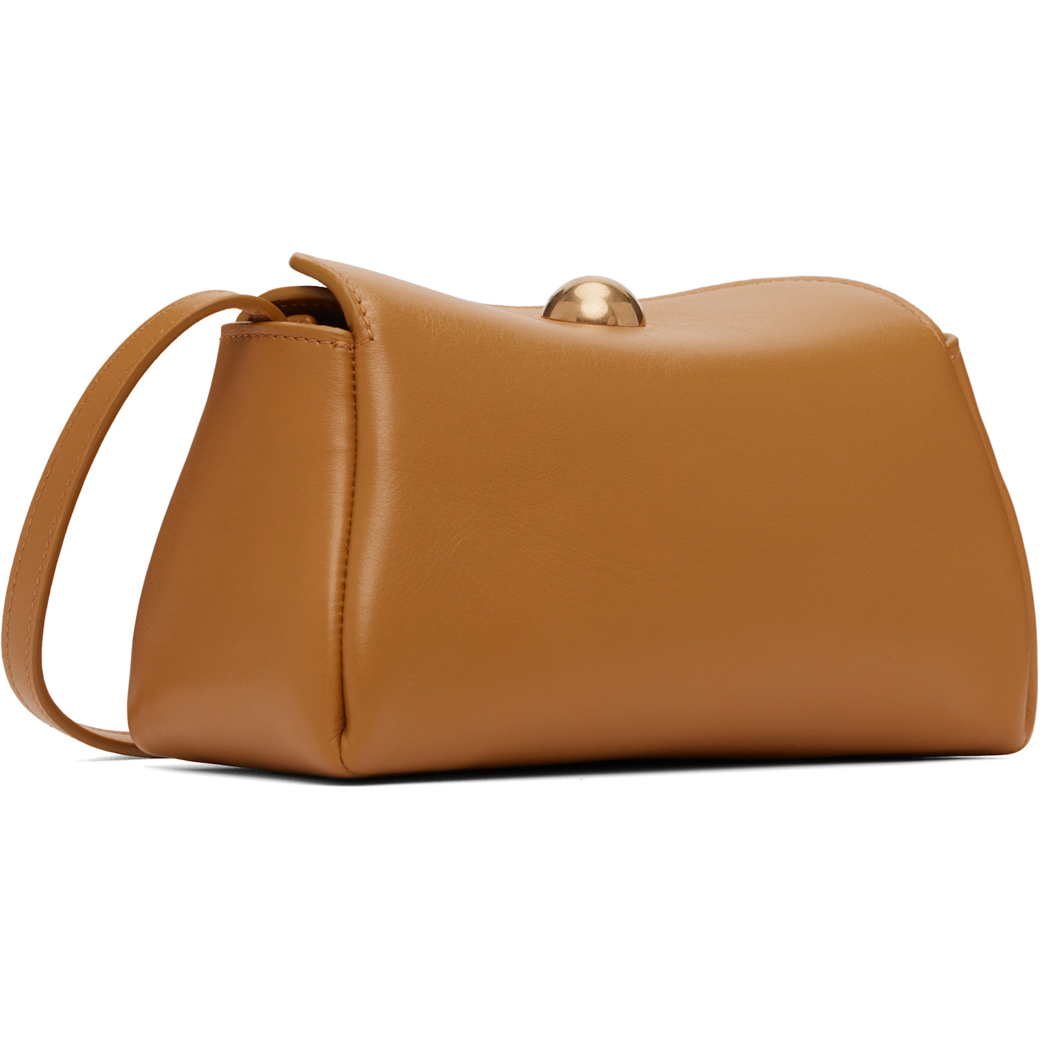 Ami Paris Tan Calfskin Leather Mini Carrousel Bag 