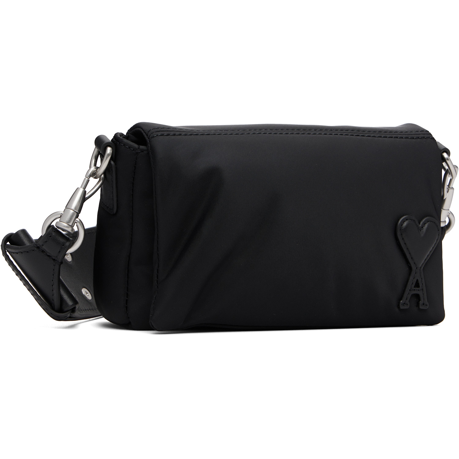  Ami Paris Black Nylon Marcel Lunch Box Bag 