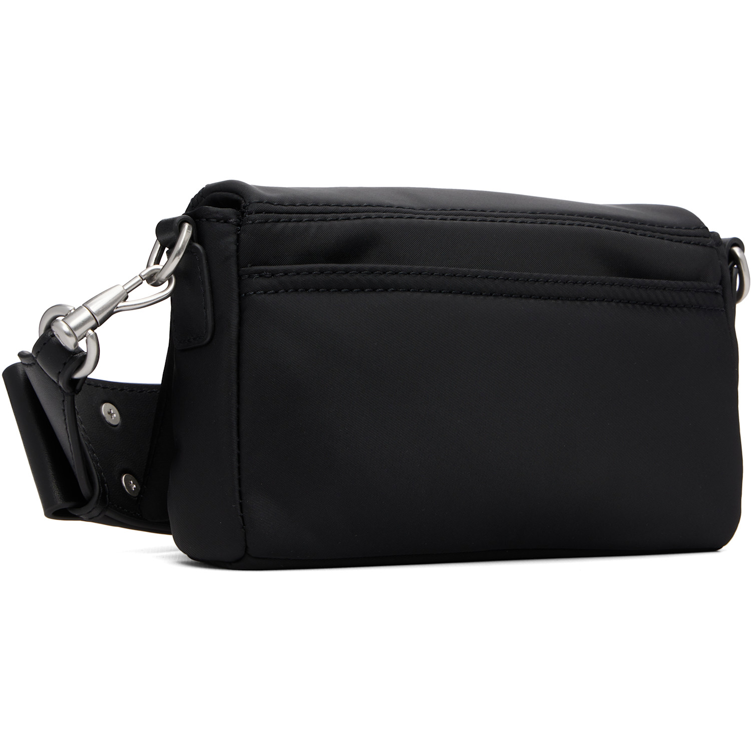  Ami Paris Black Nylon Marcel Lunch Box Bag 