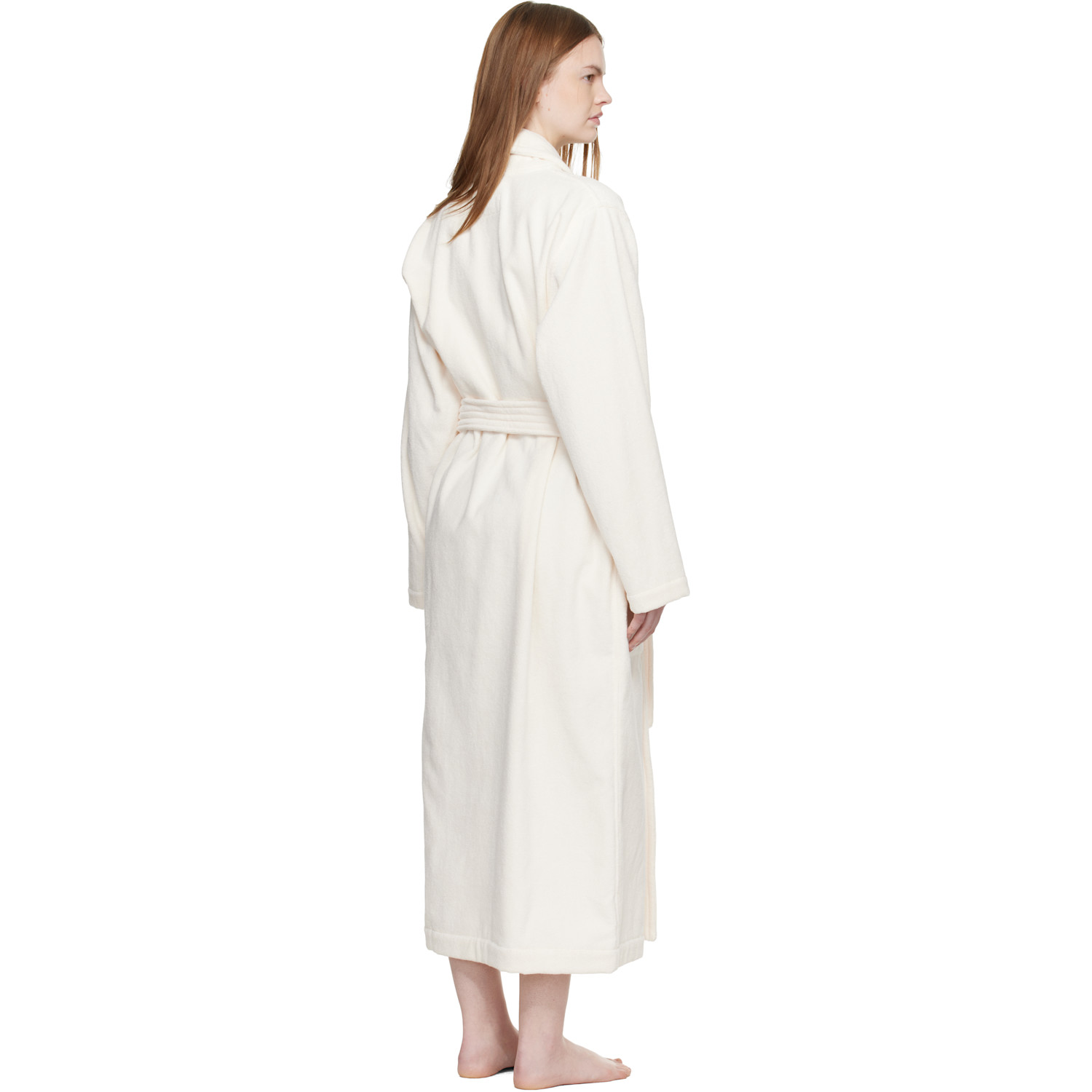  Tekla Off White Terry Classic Bathrobe 