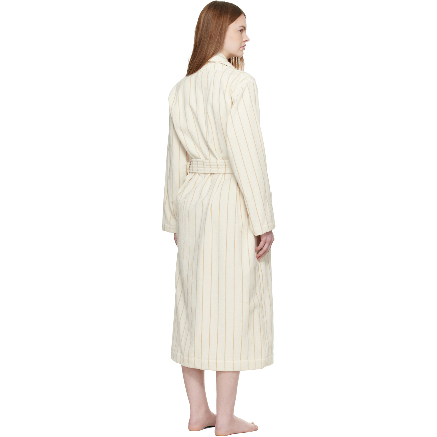  Tekla Off White Terry Classic Bathrobe 