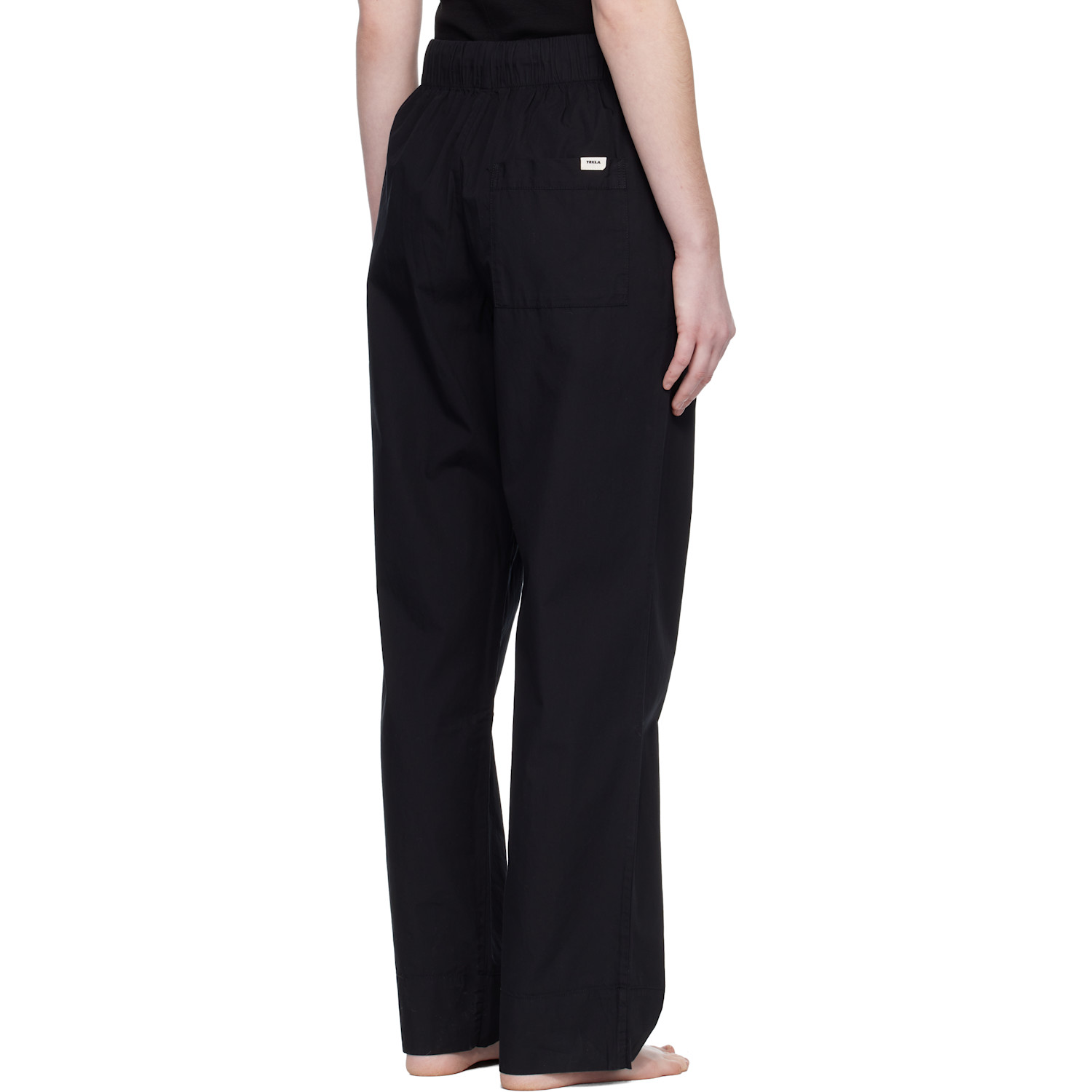  Tekla Black Poplin Pyjama Pants 