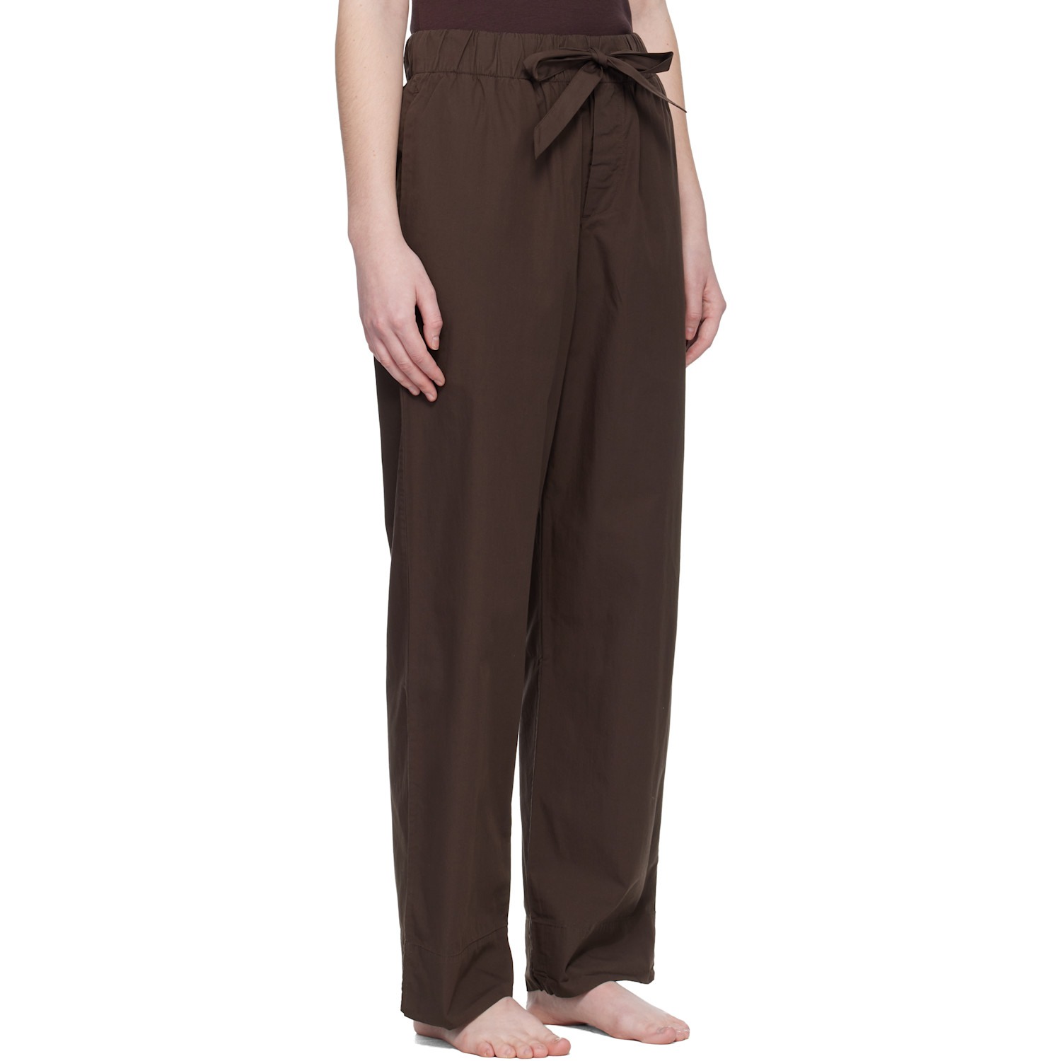  Tekla Brown Poplin Pyjama Pants 
